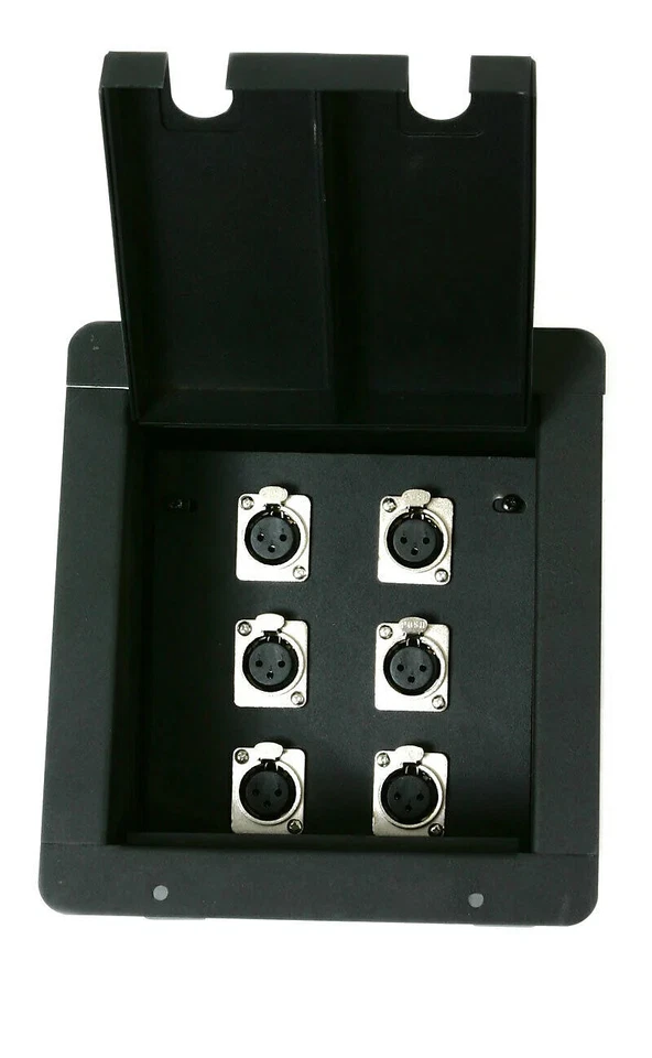 4 EC Stage Floor Box w/6 XLR Mic Connectors & 2 Conductor Shielded Wire 1000 ft - Image 2 of 4