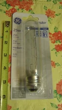 8 GE 25-Watt Clear Tubular Light Bulb, medium Base,  T10 Bulb Type, PC 45144