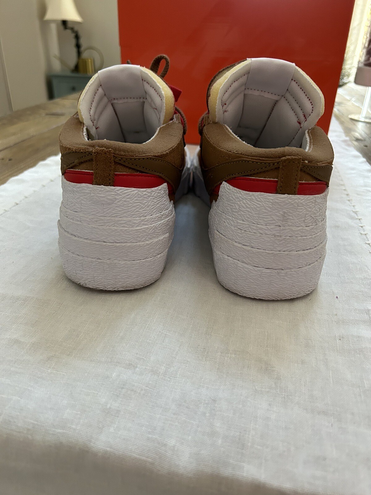 SACAI X NIKE Usatoa tagl 1 ike Nikeer Bla L xacai Sacaine marron chiaronico brit