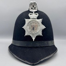 Casco Northumbria Police Corona Regina Polizia Inglese 1970 ca