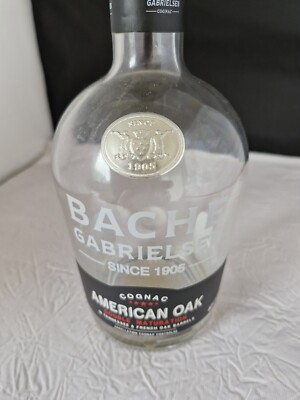 Bach Gabriel's American Oak Cognac Empty Bottle  Mancave Collector Rare