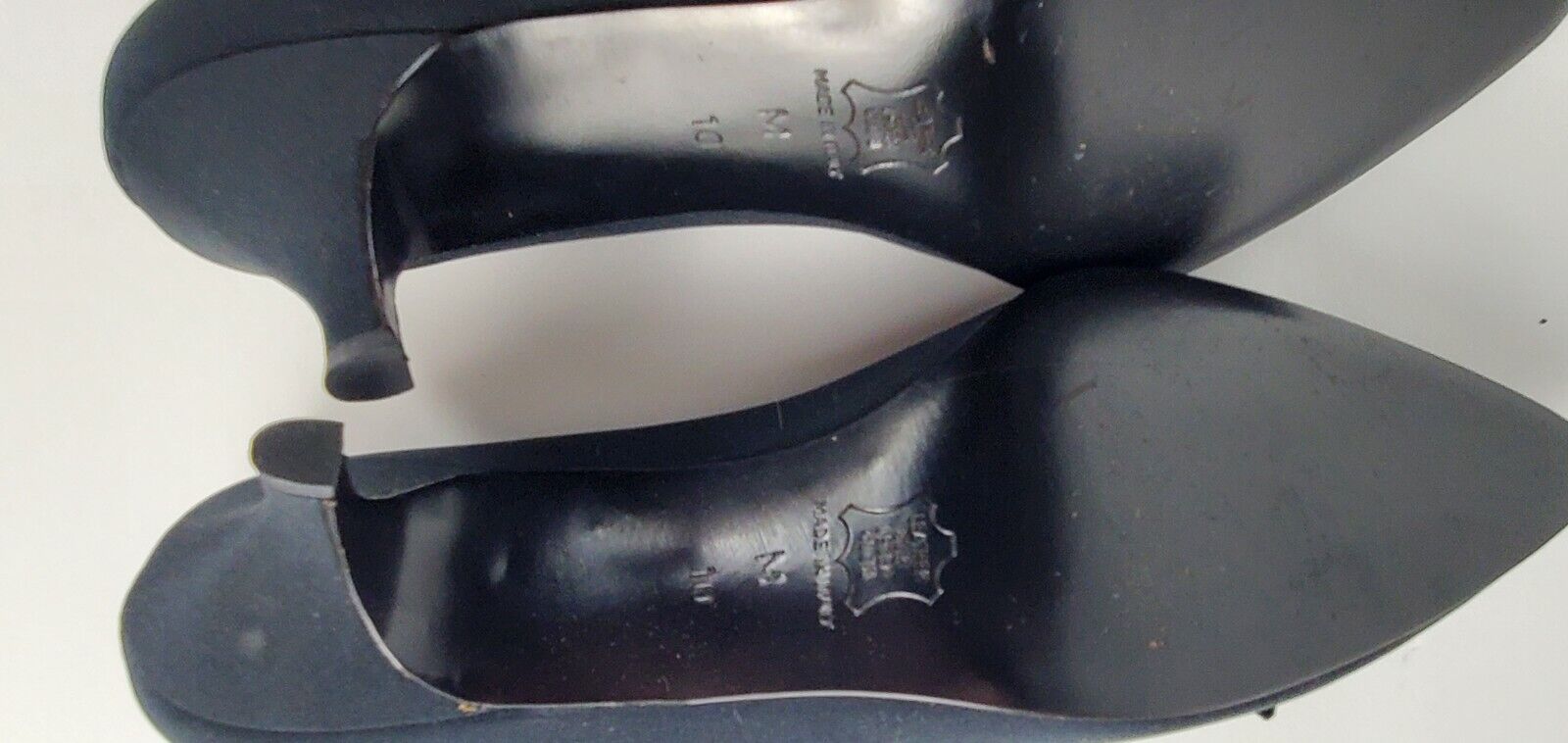 Yves Saint Laurent Titan Black Crepe Heels 10M - image 4
