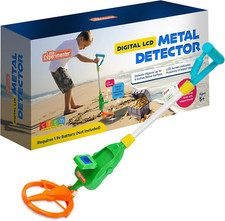 Metal Detector for Kids, Adjustable Beach Metal Detectors with LCD Screen, Detec