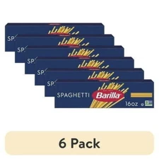 (6 pack) Barilla Classic Non-GMO, Kosher Certified Spaghetti Pasta, 16 oz