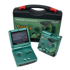 Nintendo Game Boy Advance SP System GBA SP AGS 001 LCD POKEMON UV RAYQUAZA