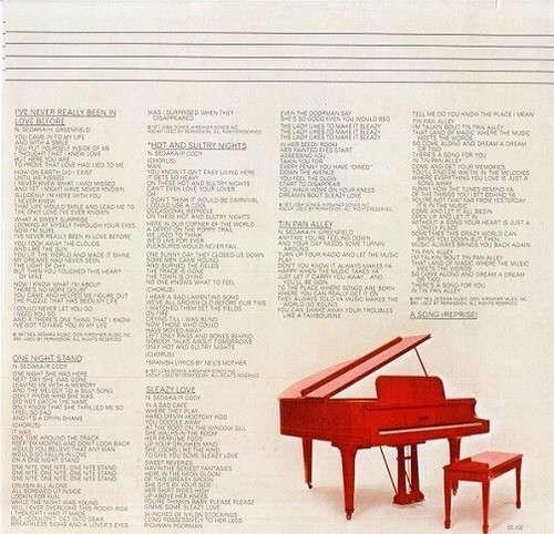 NEIL SEDAKA A Song Vinyl Record Album LP US Elektra 1977 Original Pop Rock Music - Picture 6 of 8