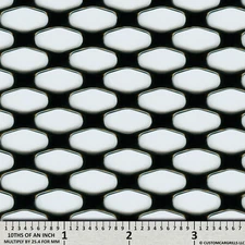 CCG UNIVERSAL 16" x 48" PERFORATED GT ALUMINUM GRILL MESH SHEET POWDERCOAT BLACK