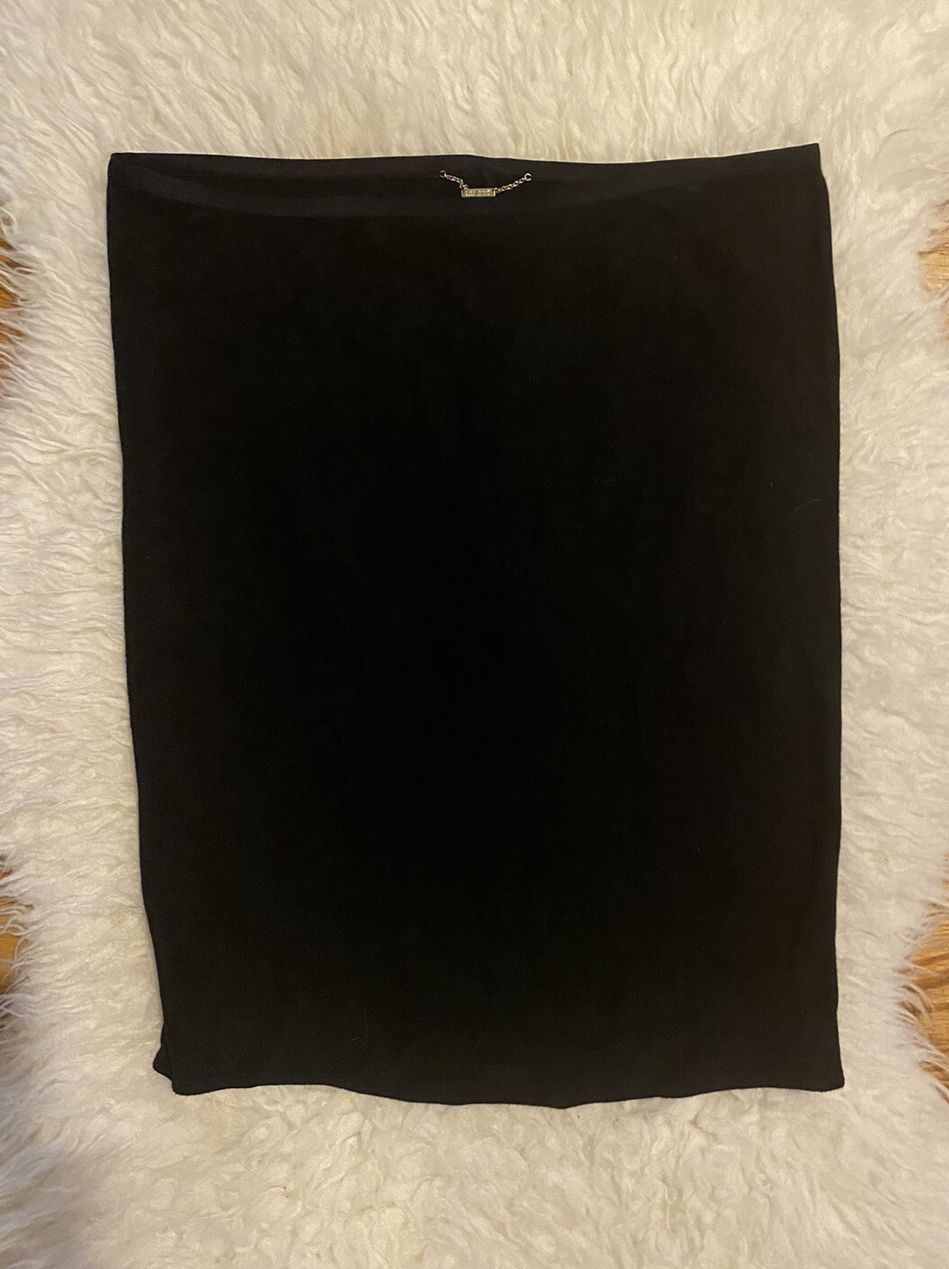 FILA Gonna a matita THE ROW nera lunga il ginocchio elasticizzata taglia grande? 32" W