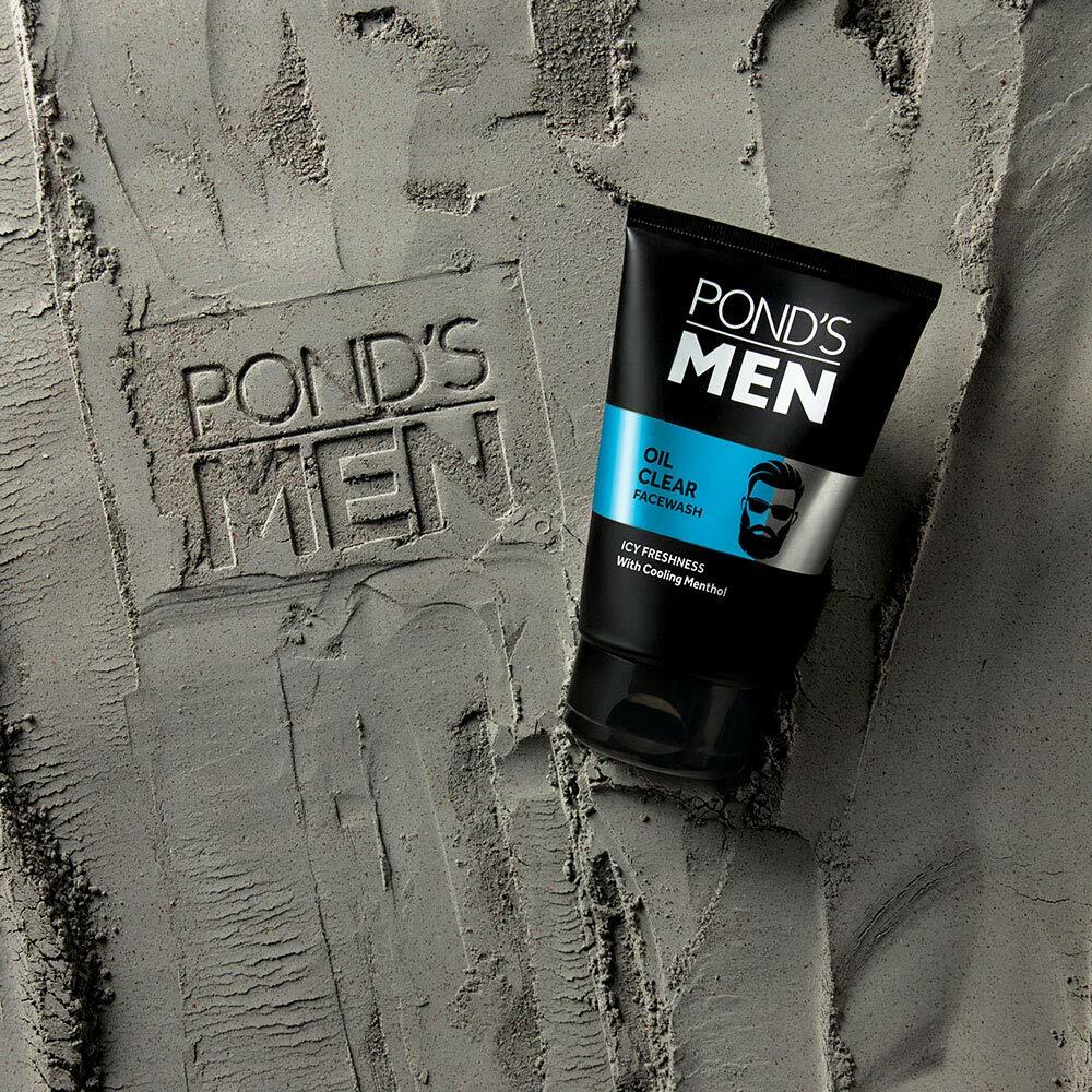 POND'S Men Oil Clear Face wash Anti-Dullness Cooling Menthol 100 g icy  freshness