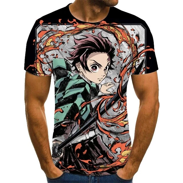 Anime Solid T-Shirts for Men