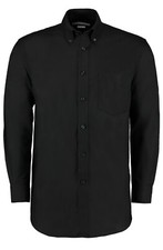 Kustom Kit Oxford Long Sleeved Pocket KK351 Black Pinpoint Shirt 18" GH96 