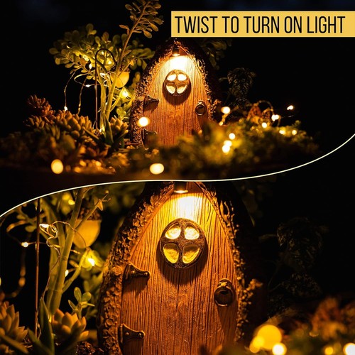 Fairy Door and Windows for Trees – Glow in the Dark Yard Art Sculpture Decoratio - Picture 3 of 4