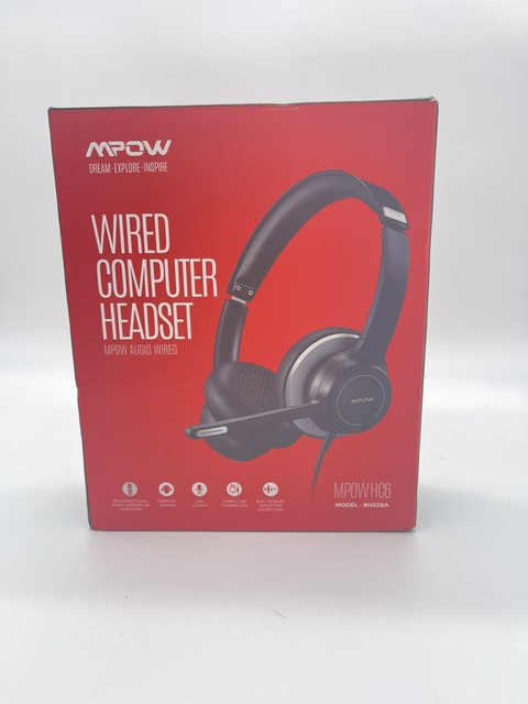 Mpow Hc6 Wired Computer Headset Model 