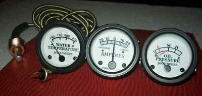 #ad Tractor Oil Pressure Ammeter Temperature Gauge Set Replacement for John Deere $24.29