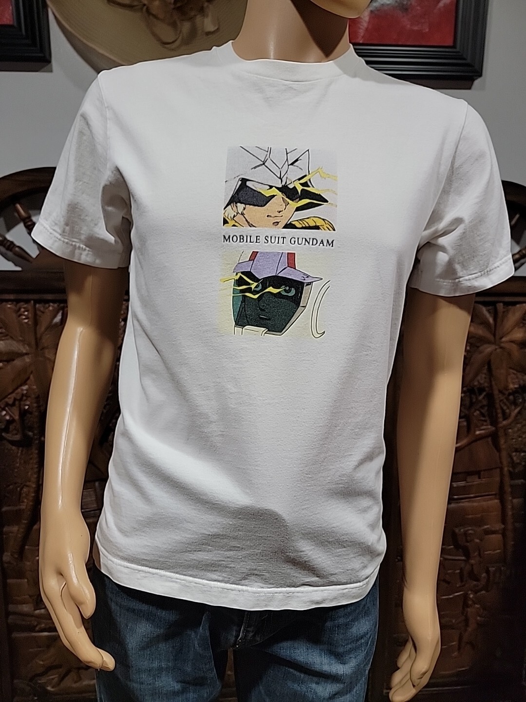 UNIQLO Mobile Suit Gundam UT Amuro Char Size Small T-shirt White #C thumbnail 6