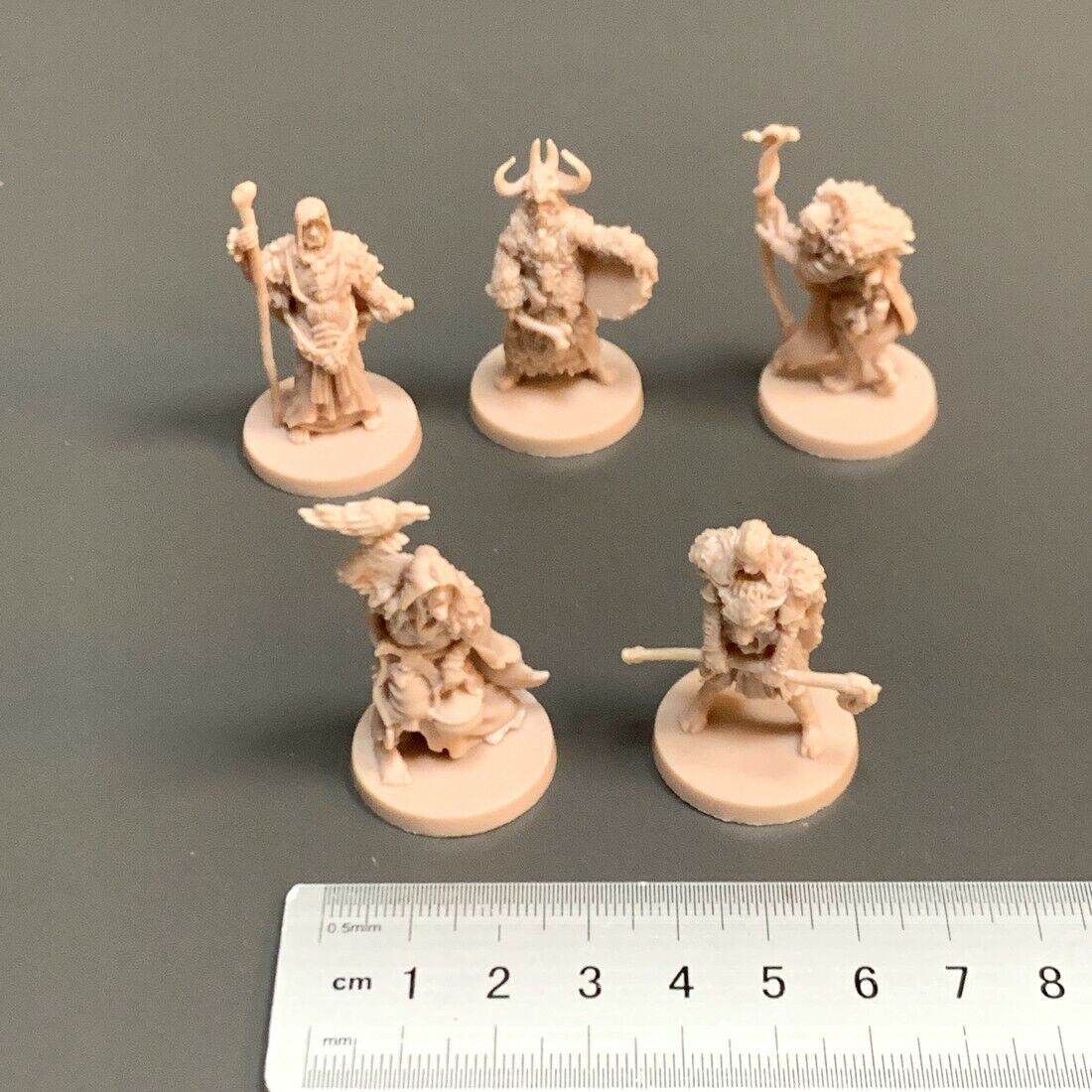 Set 5PCS Clan Warriors Miniatures Blood Rage Board Game Model Table Top DND Toy