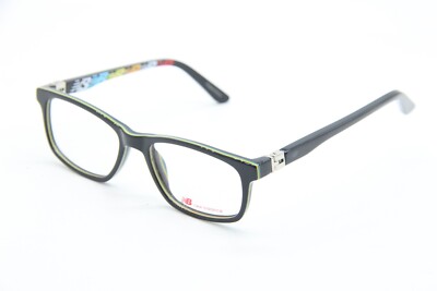 NEW NEW BALANCE NBK 117-1 BLACK BLUE YELLOW AUTHENTIC EYEGLASSES 48-16