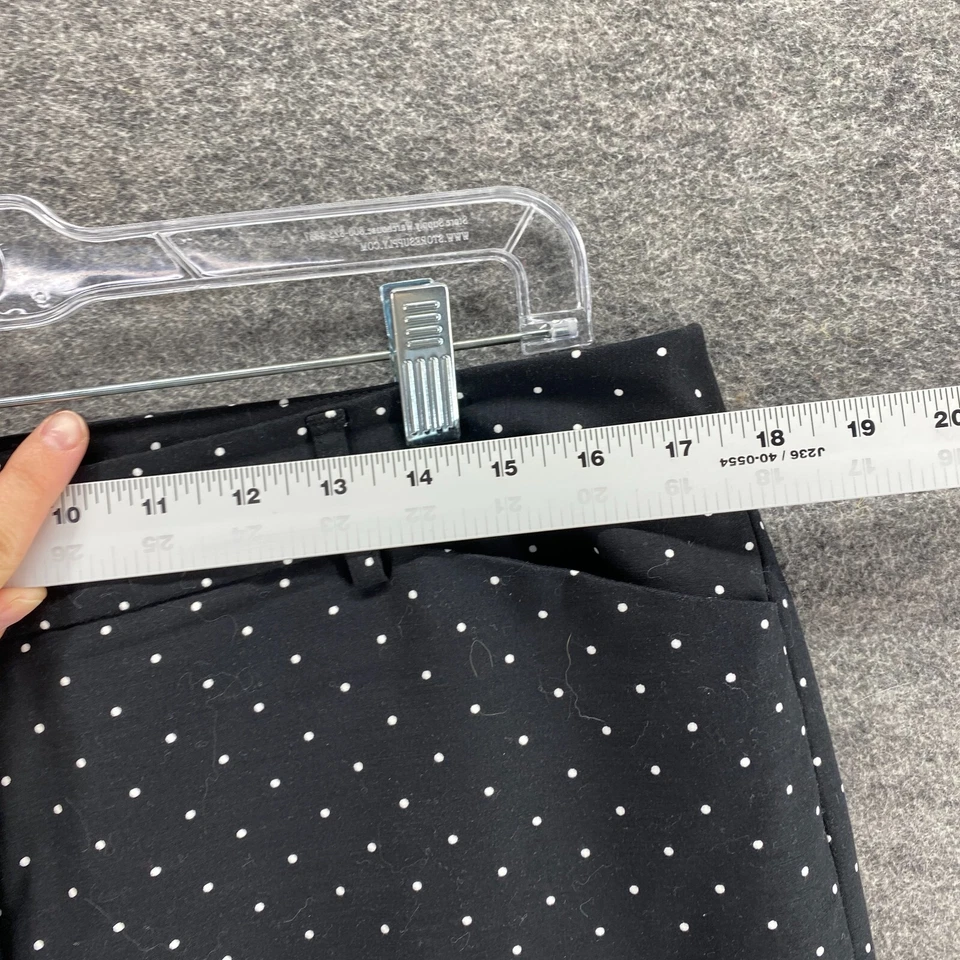 Pantalones de vestir Liz Claiborne para mujer 12 negros a lunares tiro alto clásicos plisados Foto 3 de 4