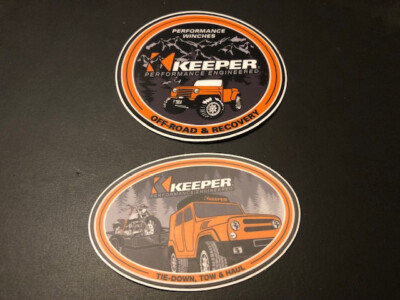KEEPER WINCHES 2PC Decal Sticker SET offroad overland utv trails crawls atv quad