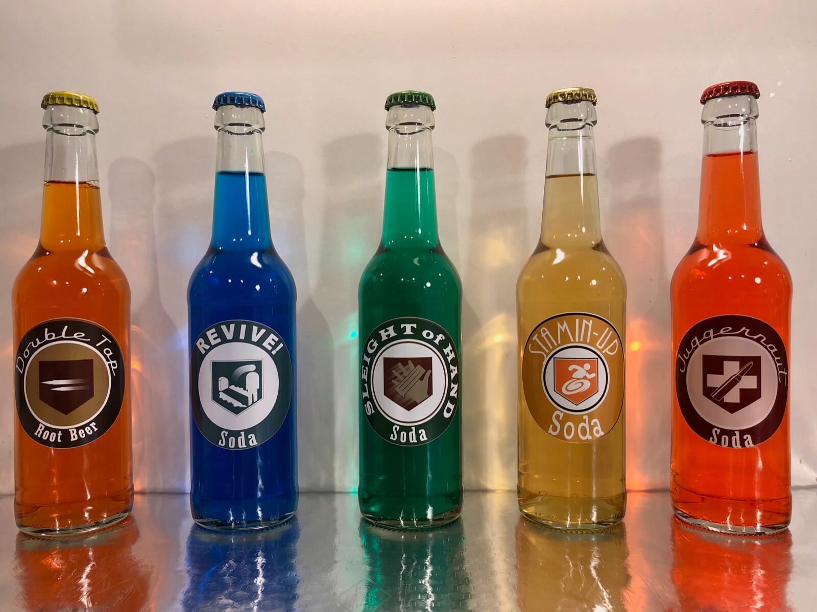 Set de 5 bouteilles Perk-a-Cola Call of Duty Zombies pour déco gaming