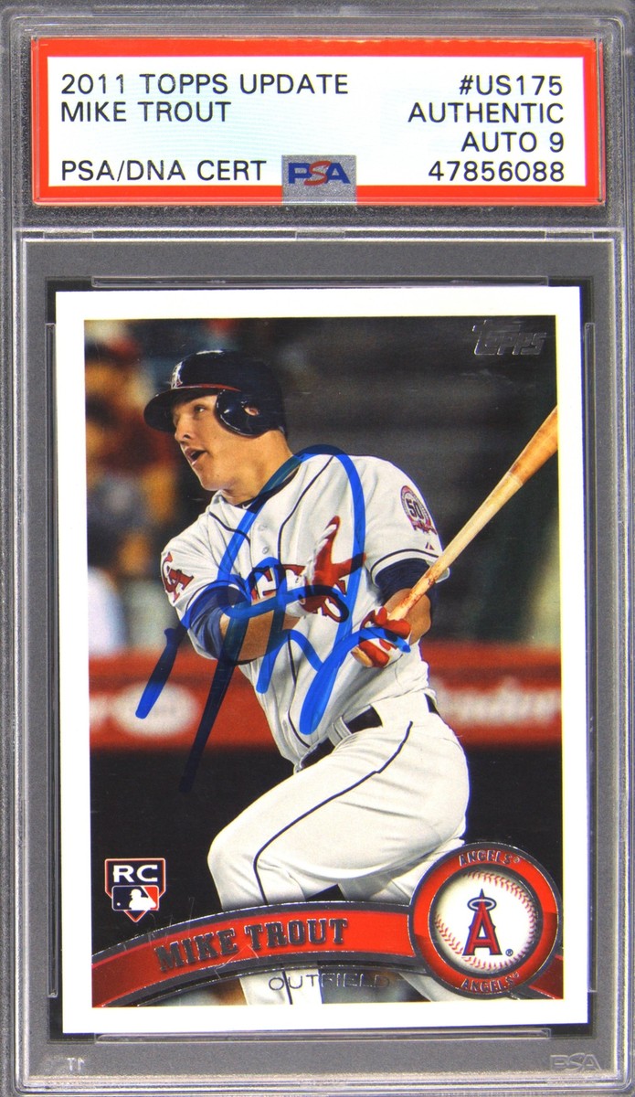 2011 Topps Update Mike Trout Authentic Auto 9 #US175 PSA | eBay