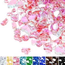 10 Pounds Fire Glass - 1/2 Inch High Luster Reflective Tempered Glass Rocks f...