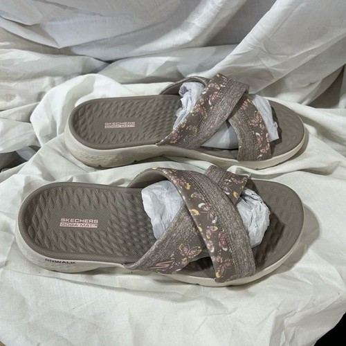 Sketchers Washable Go Walk Flex Slip on Floral Slide Sandals - Butterfly… - 第 3/6 張圖片