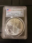 2021 $1 Silver American Eagle Type 2 PCGS MS70 First Strike - Blue Flag Label