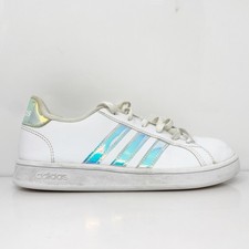 Adidas Boys Grand Court FW1274 White Casual Shoes Sneakers Size 2