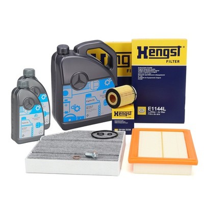 HENGST Filterset + 7L ORIGINAL 5W40 MB 229.5 für MERCEDES W205 S205 X/C253 M274