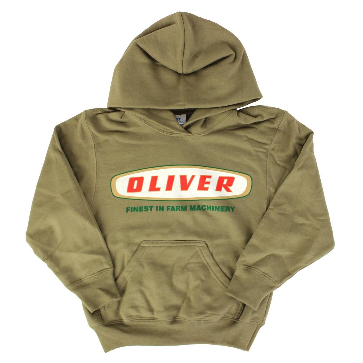 Молодежная коричневая толстовка с капюшоном с овальным логотипом Oliver Farm Hoodie EXC-460