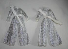Vintage Mod 70s  Barbie Maddie Mod Clone Set of two silver metallic jumpsuits