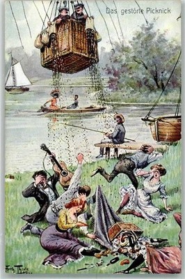 13567480 - Gestoertes Picknick Ballon F.E.D. Serie 409 Thiele, Arthur