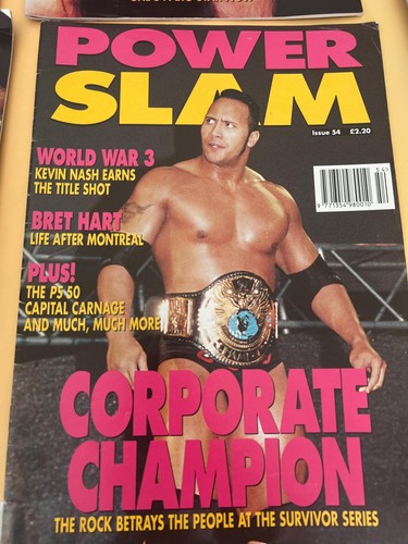 Lotto riviste vintage WWF Power Slam x9 The Rock Shawn Michaels, 1999-2002 - Foto 4 di 10
