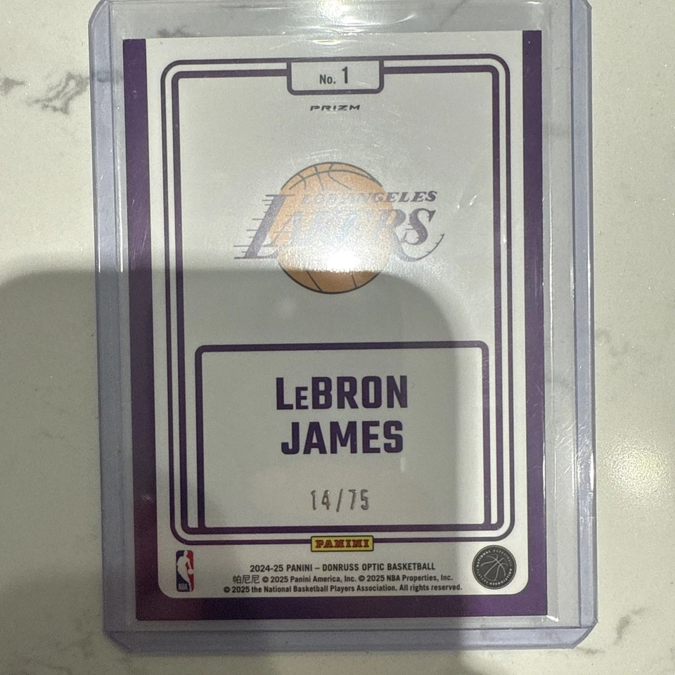 2024-25 Panini Donruss LeBron James Winner Stays Los Angeles Lakers #1/75 Foto 2 de 2