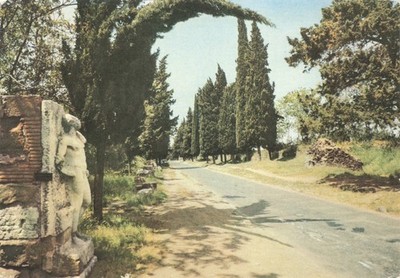 Postcard Italy Rome ''Appian Way'' (Via Appia) Roman Historical Highway Kodak