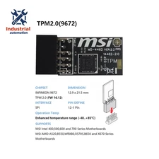 1PZ NUOVO MSI MS-4462 Modulo TPM (12 Pin 12-1) SPI TPM 2.0 9672 Piattaforma affidabile