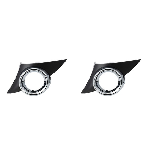 2X Auto Vorne Nebelscheinwerfer Abdeckung Chrom Nebelscheinwerfer Rahmen G7191-image