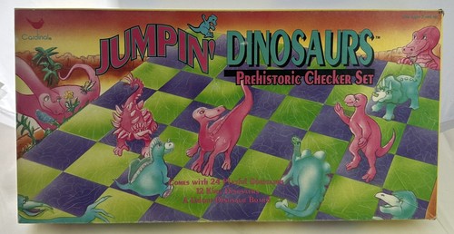 1992 Jumpin Dinosaur Checkers Game by Cardinal Complete in Great Cond FREE SHIP - Picture 5 of 6