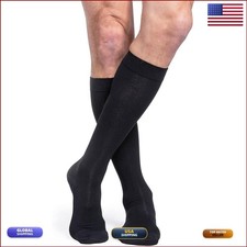 SIGVARIS COTTON 230 Men's Closed Toe Calf Compression Socks 20-30mmHg