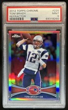 2012 Topps Chrome Tom Brady Refractor #220 Patriots PSA 9