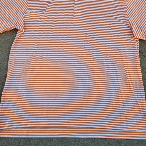Vintage Callaway Polo Shirt Size 2XL XXL Orange Striped 90s Golf Sport Old Money - Picture 3 of 9