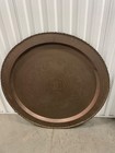 WALL HANGING BRASS ROUND MADE IN HONG KONG FLORAL ASIAN INSPIRED 30" vintage — photo 2