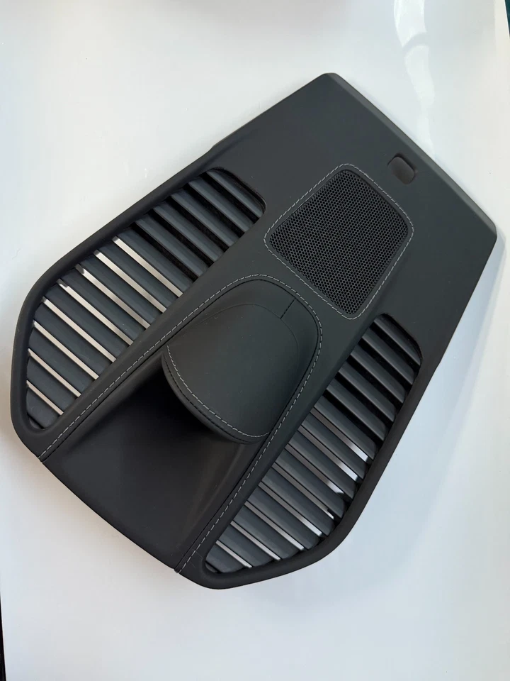 CUBIERTA DE TABLERO CRONÓGRAFO EXCLUSIVA PARA PORSCHE 911 991 991.2 981 718 CUERO NEGRO PLATEADO Foto 2 de 4