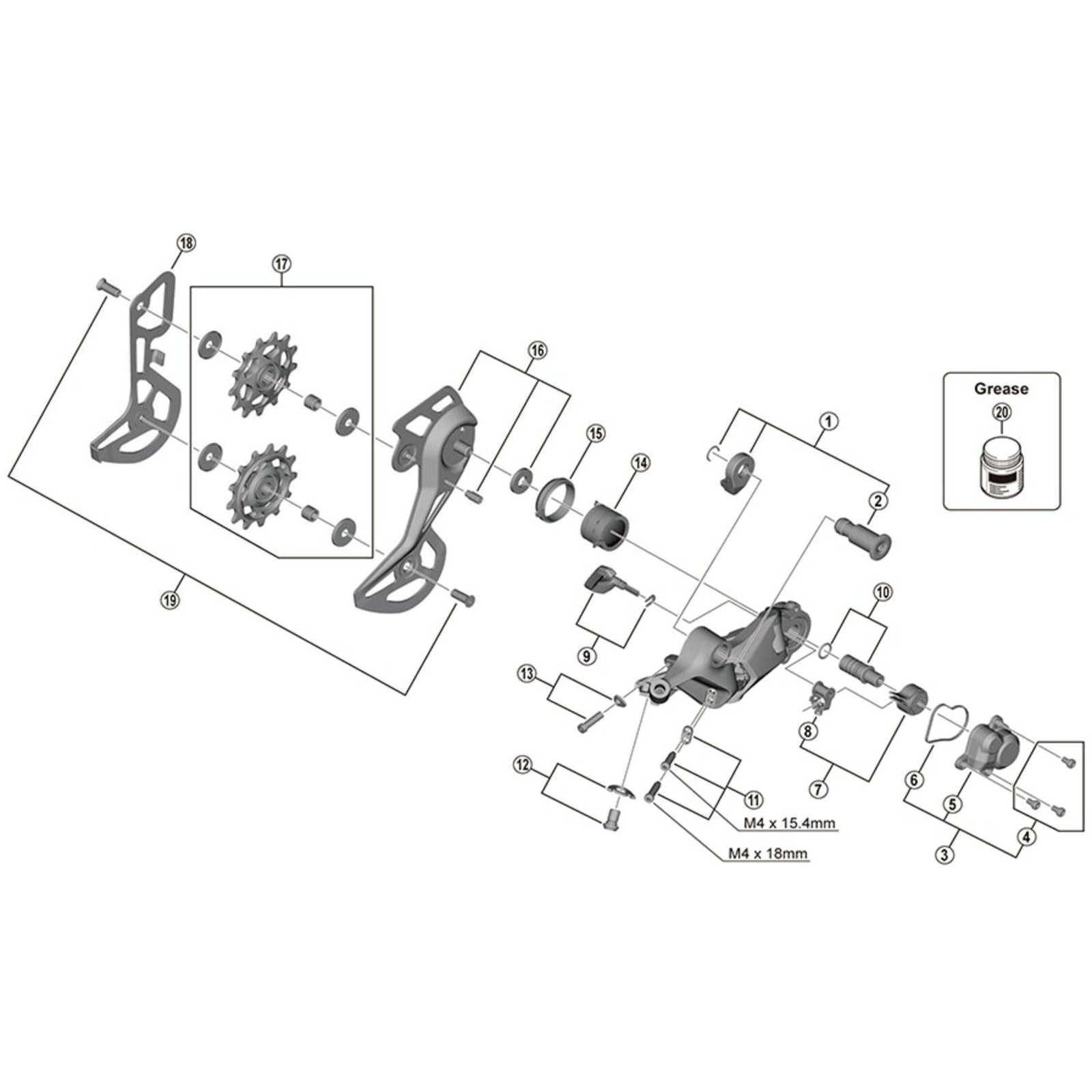 Shimano Spares RD-M5130 inner plate, GS