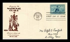 National Guard 1953 First Day Issue Schacht Thermograph Cachet
