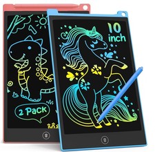 10 Inch 2 Pack LCD Writing Tablet Colorful Doodle Board Drawing Tablet for Kids
