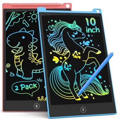 10 Inch 2 Pack LCD Writing Tablet Colorful Doodle Board Drawing Tablet for Kids