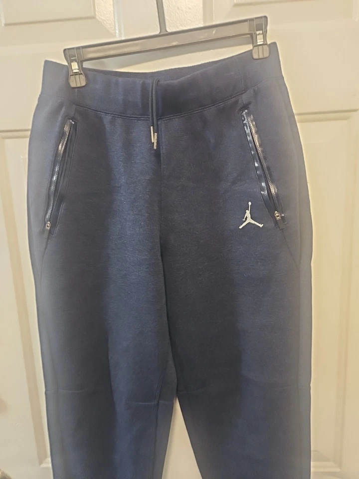 Pantalones deportivos Air Jordan Tech polar azul marino raros 688994-473 talla M Foto 2 de 4