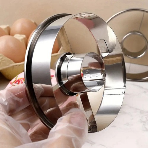 Stampo per ciambelle fai da te in acciaio inox decorazione torte strumento da forno dessert pane2425 - Foto 3 di 7